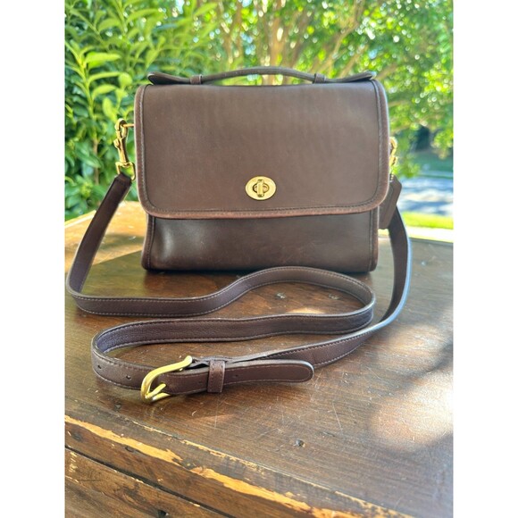 Vintage Coach Court Bag 9870 in Mahogany - Picture 1 of 12